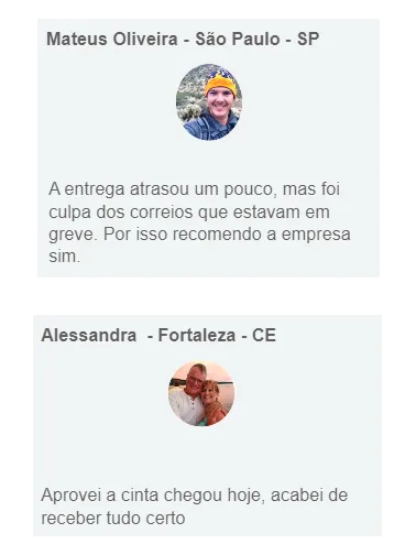 Depoimento de cliente